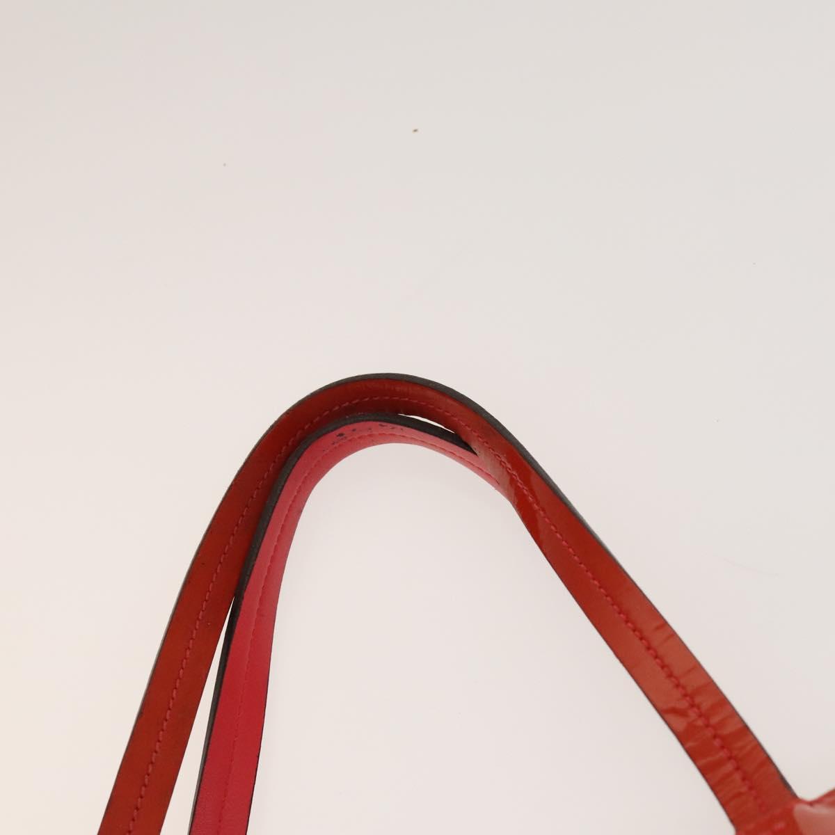 Salvatore Ferragamo Vala Tote Bag Enamel Red Auth 130367
