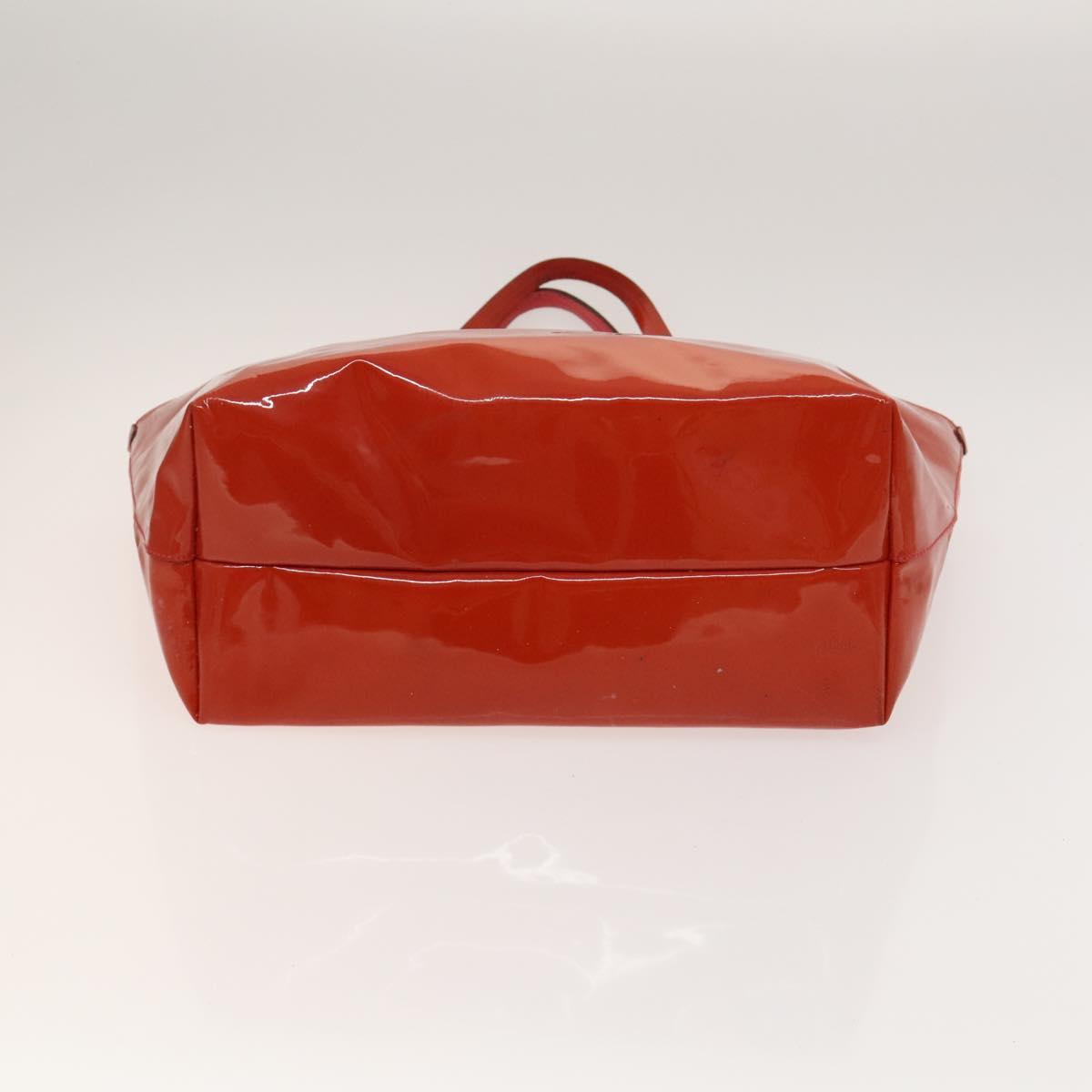 Salvatore Ferragamo Vala Tote Bag Enamel Red Auth 130367