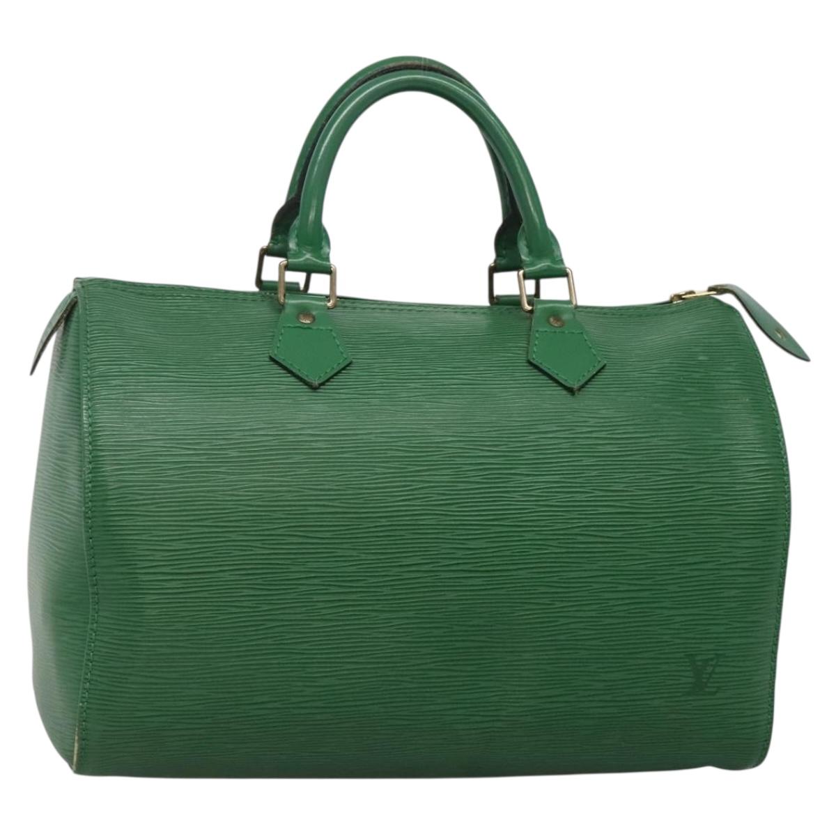 LOUIS VUITTON Epi Speedy 30 Hand Bag Borneo Green M43004 LV Auth 130393