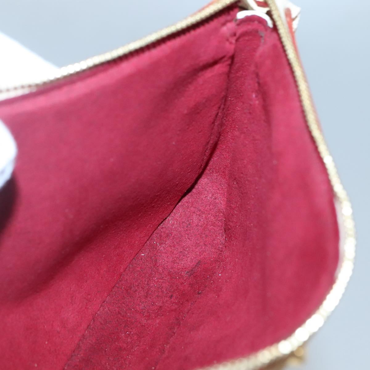 LOUIS VUITTON Multicolor Pochette Accessoires Pouch White M92649 Auth 130464V