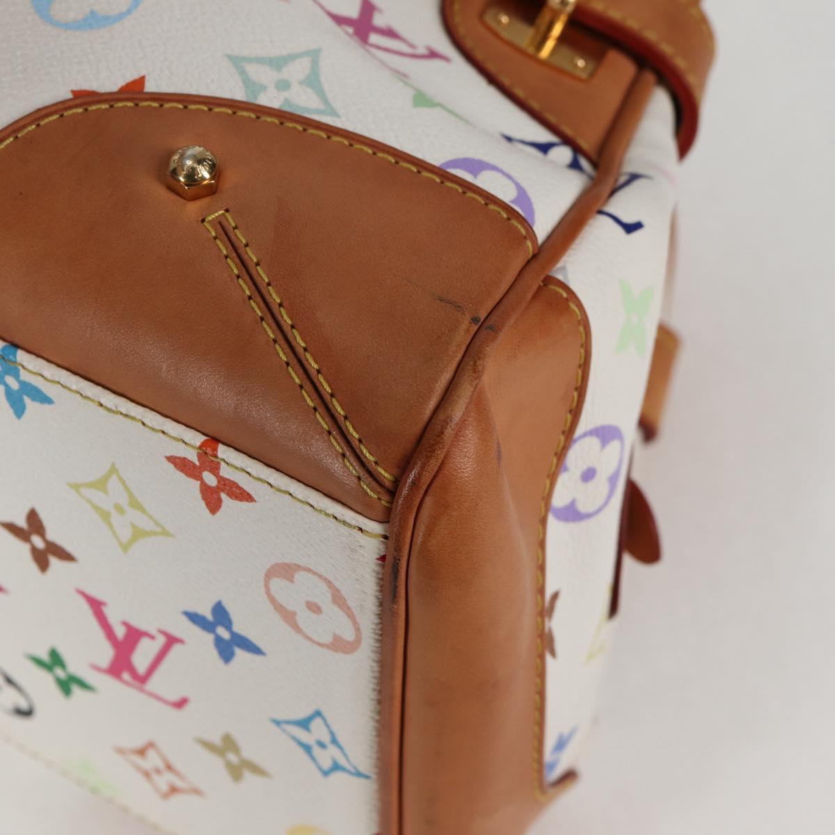 LOUIS VUITTON Monogram Multicolor Claudia Hand Bag White M40193 LV Auth 130466V