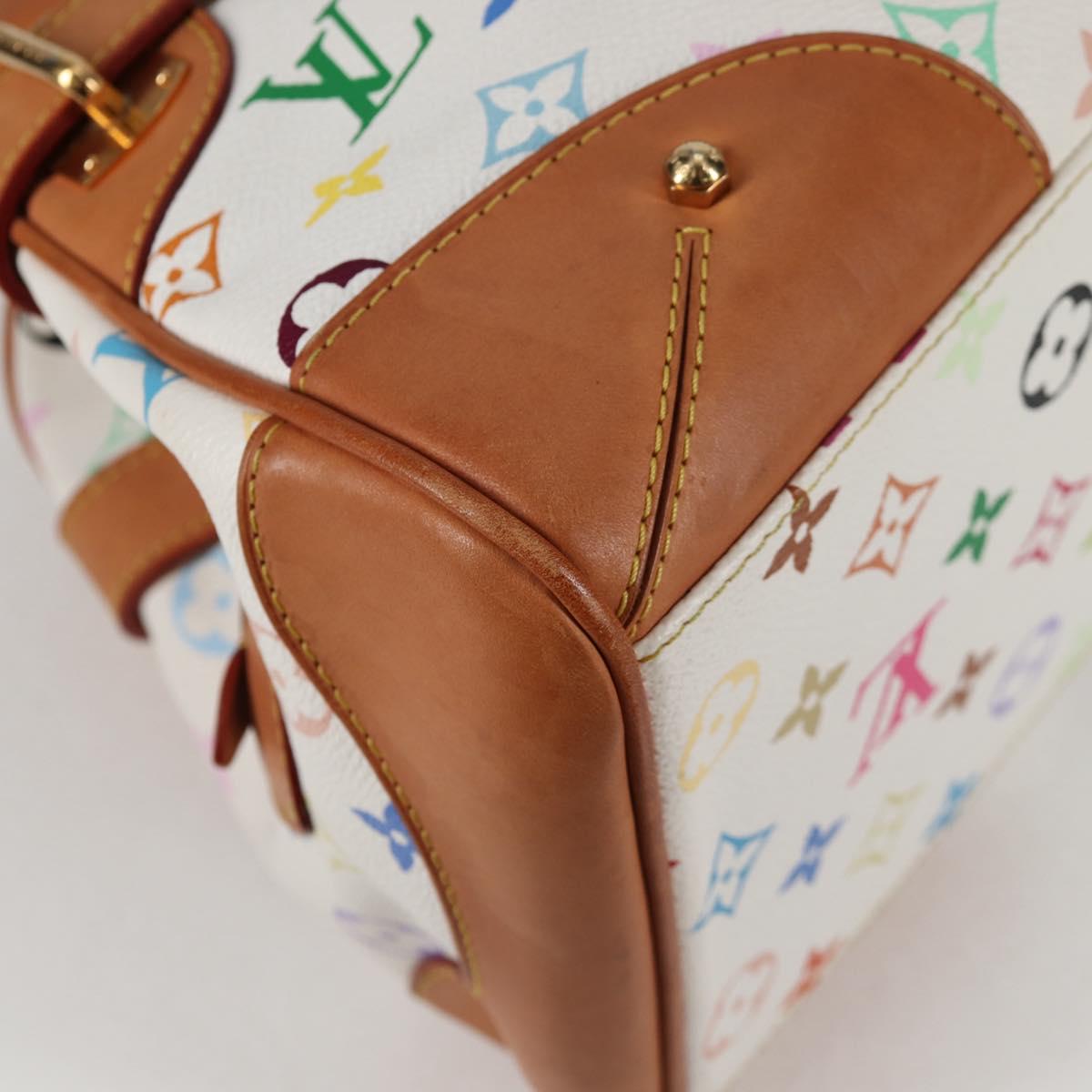 LOUIS VUITTON Monogram Multicolor Claudia Hand Bag White M40193 LV Auth 130466V