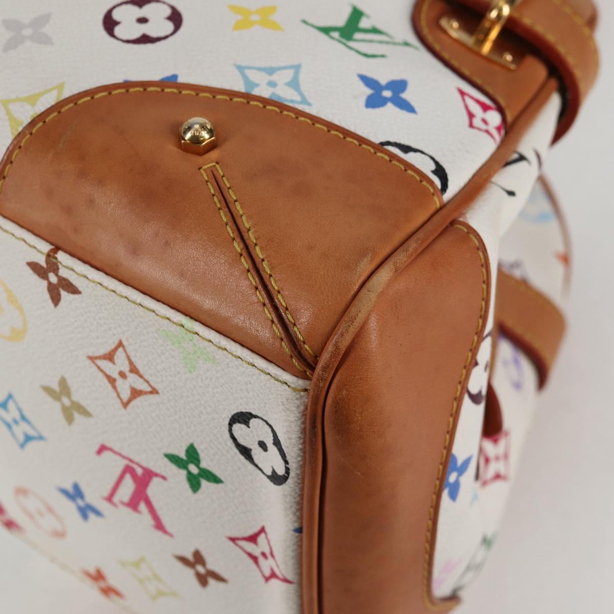 LOUIS VUITTON Monogram Multicolor Claudia Hand Bag White M40193 LV Auth 130466V