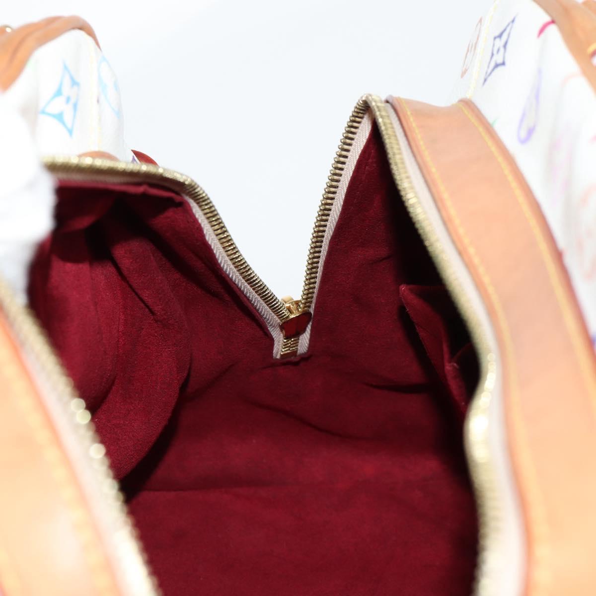 LOUIS VUITTON Monogram Multicolor Claudia Hand Bag White M40193 LV Auth 130466V