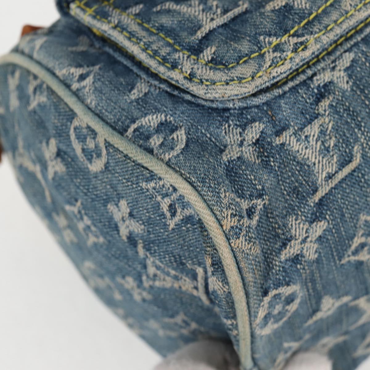 LOUIS VUITTON Monogram Denim Neo Speedy Hand Bag Blue M95019 LV Auth 130469V
