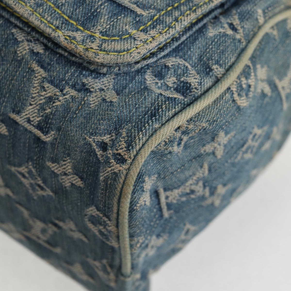 LOUIS VUITTON Monogram Denim Neo Speedy Hand Bag Blue M95019 LV Auth 130469V