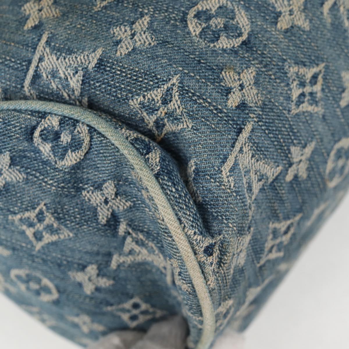 LOUIS VUITTON Monogram Denim Neo Speedy Hand Bag Blue M95019 LV Auth 130469V