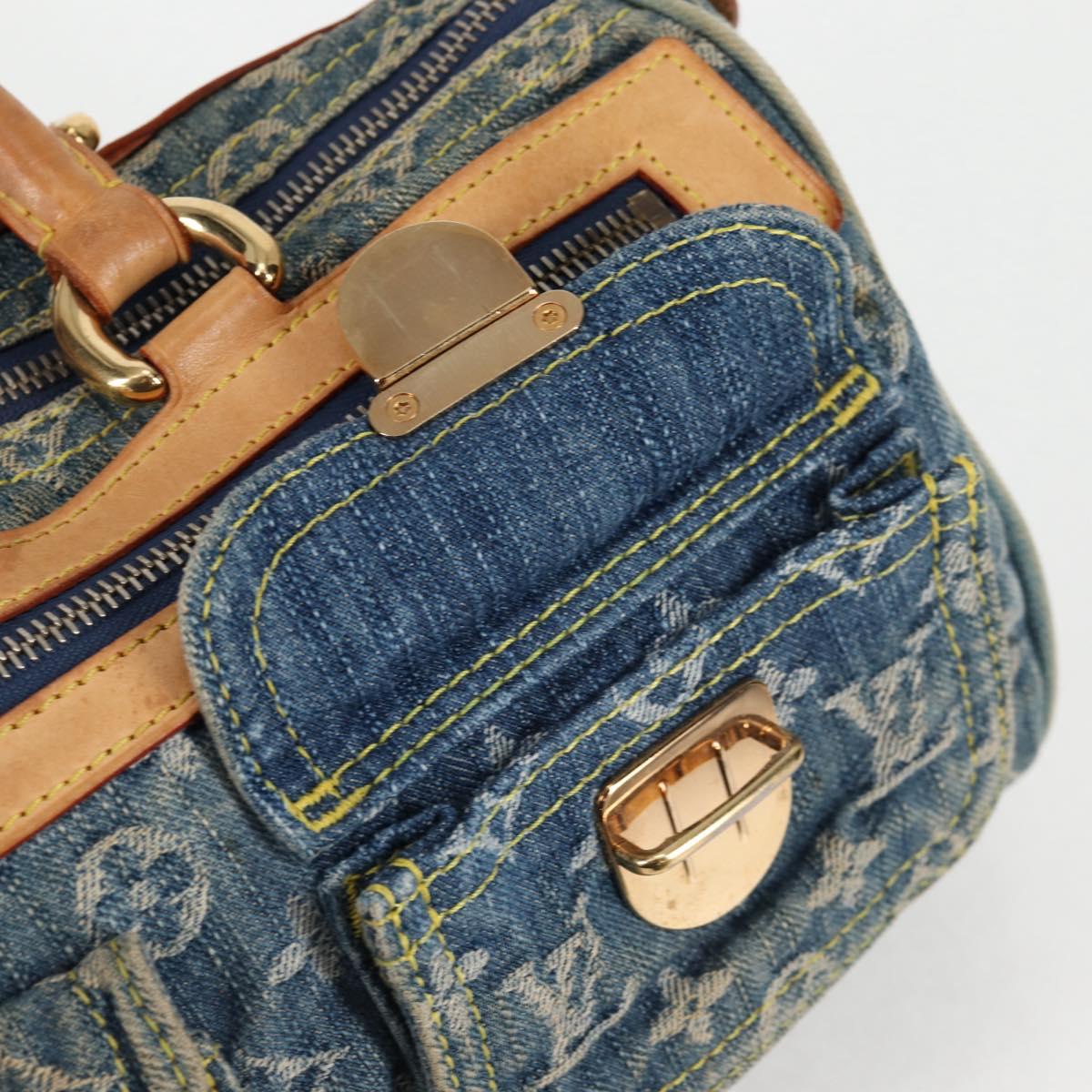 LOUIS VUITTON Monogram Denim Neo Speedy Hand Bag Blue M95019 LV Auth 130469V