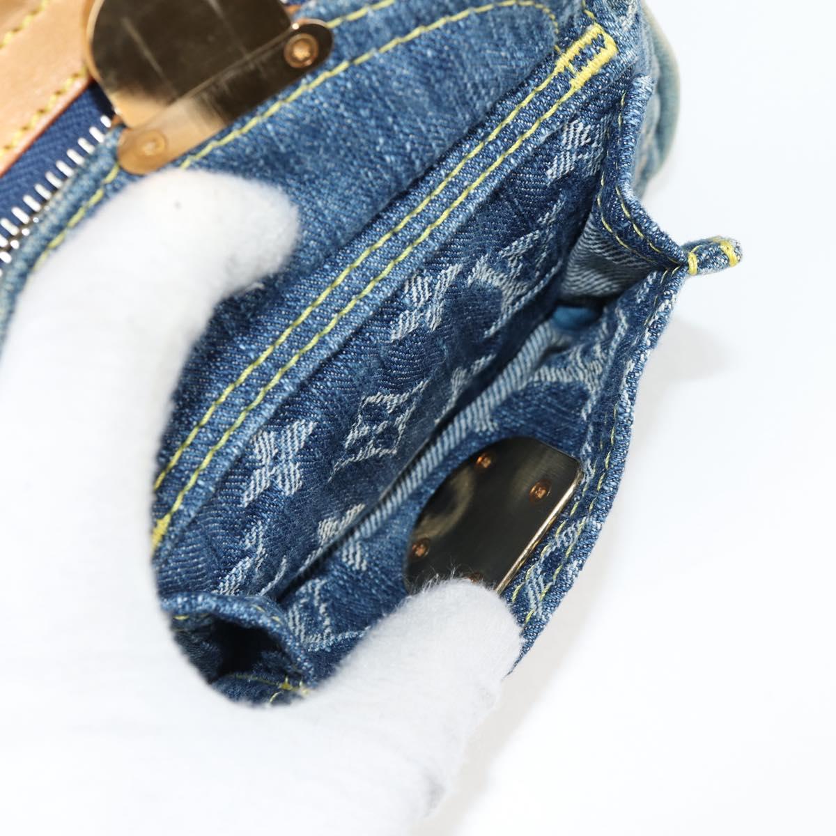 LOUIS VUITTON Monogram Denim Neo Speedy Hand Bag Blue M95019 LV Auth 130469V