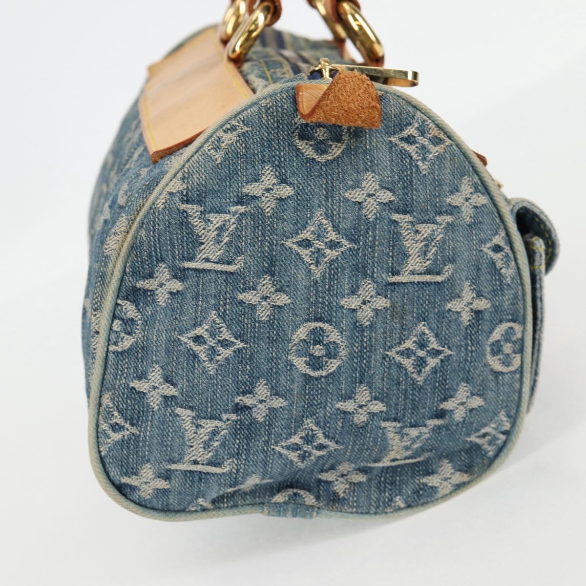 LOUIS VUITTON Monogram Denim Neo Speedy Hand Bag Blue M95019 LV Auth 130469V