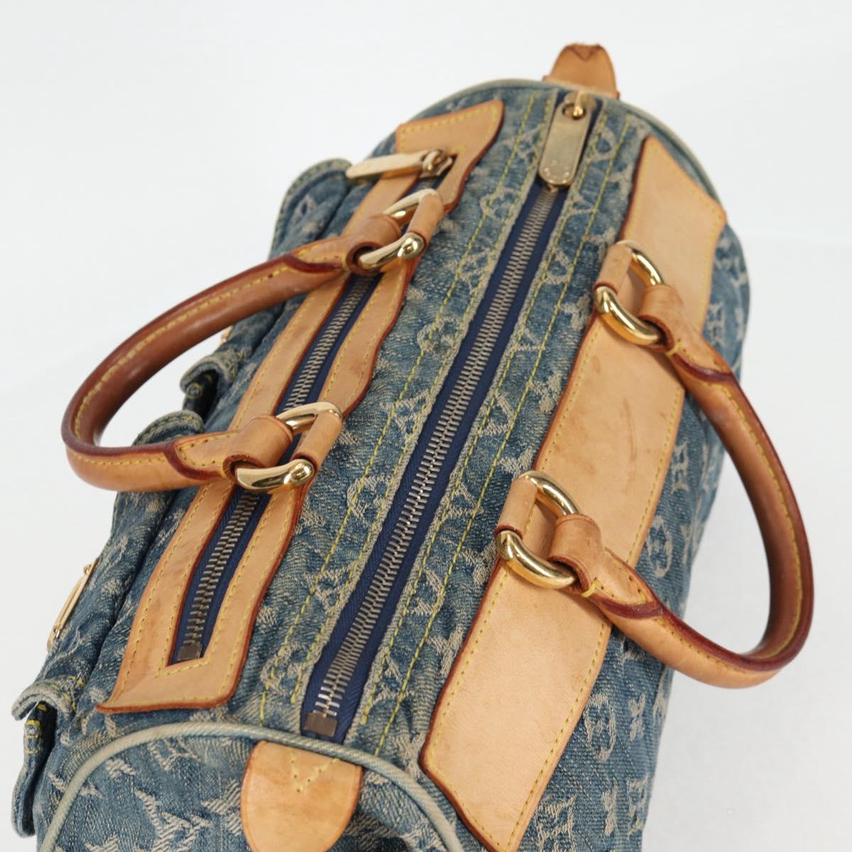 LOUIS VUITTON Monogram Denim Neo Speedy Hand Bag Blue M95019 LV Auth 130469V