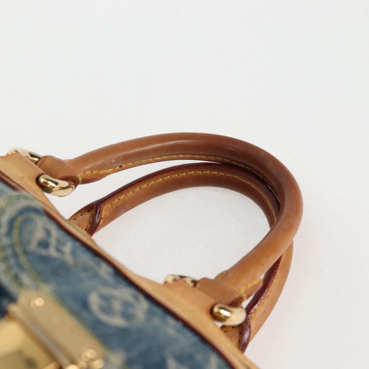 LOUIS VUITTON Monogram Denim Neo Speedy Hand Bag Blue M95019 LV Auth 130469V