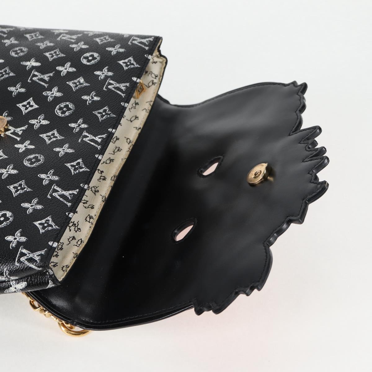 LOUIS VUITTON Catgram Cat Pochette Shoulder Bag Black M52935 LV Auth 130472A