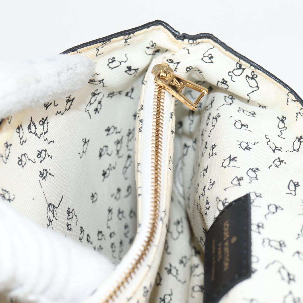 LOUIS VUITTON Catgram Cat Pochette Shoulder Bag Black M52935 LV Auth 130472SM