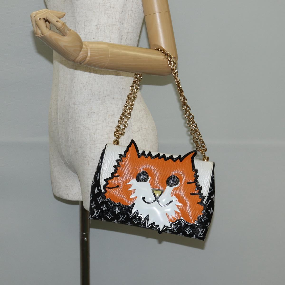 LOUIS VUITTON Catgram Cat Pochette Shoulder Bag Black M52935 LV Auth 130472A