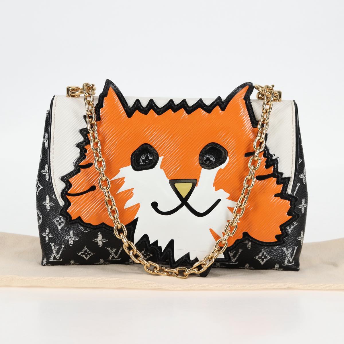 LOUIS VUITTON Catgram Cat Pochette Shoulder Bag Black M52935 LV Auth 130472A