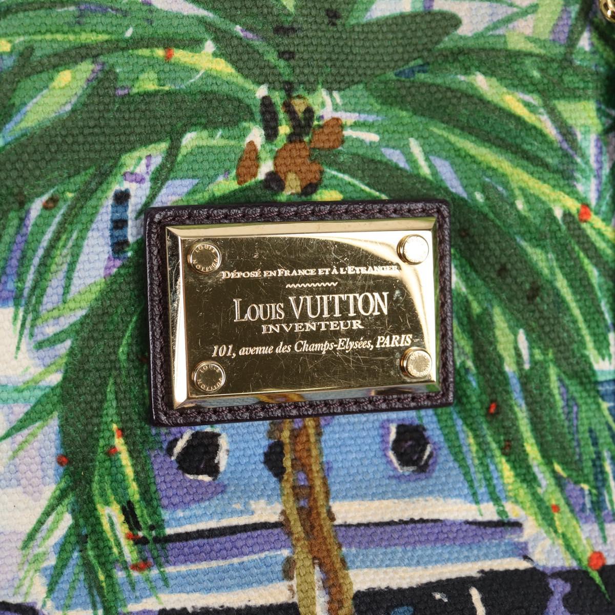LOUIS VUITTON Eyeall Cabas PM Promenade Bag Canvas Purple M93771 LV Auth 130476V