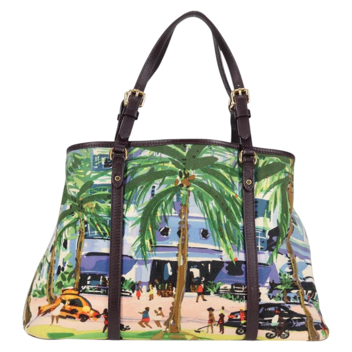 LOUIS VUITTON Eyeall Cabas PM Promenade Bag Canvas Purple M93771 LV Auth 130476V