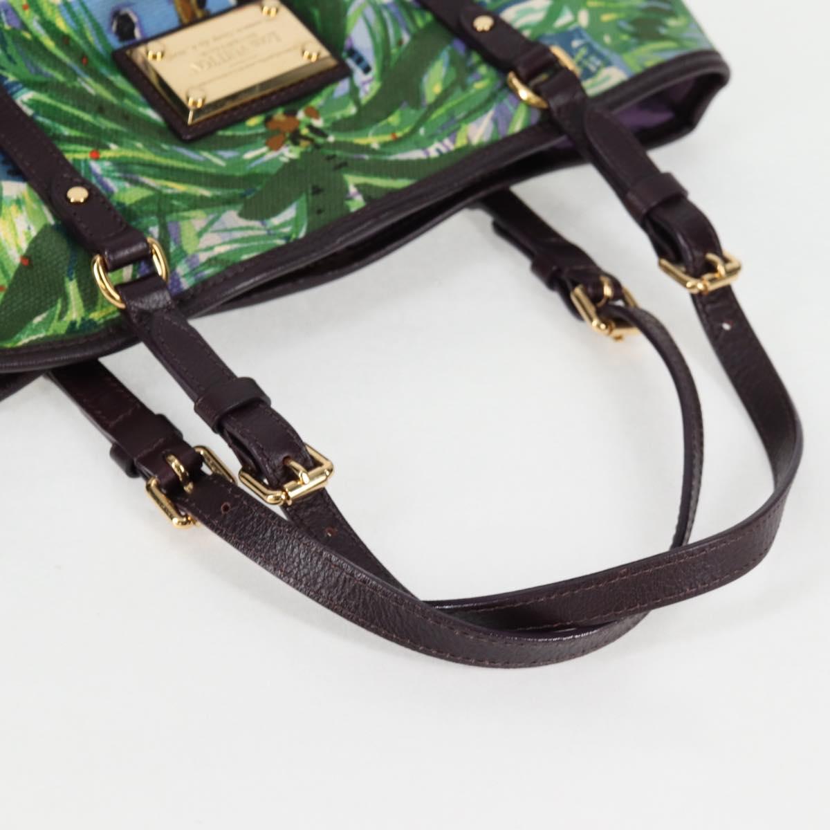 LOUIS VUITTON Eyeall Cabas PM Promenade Bag Canvas Purple M93771 LV Auth 130476V