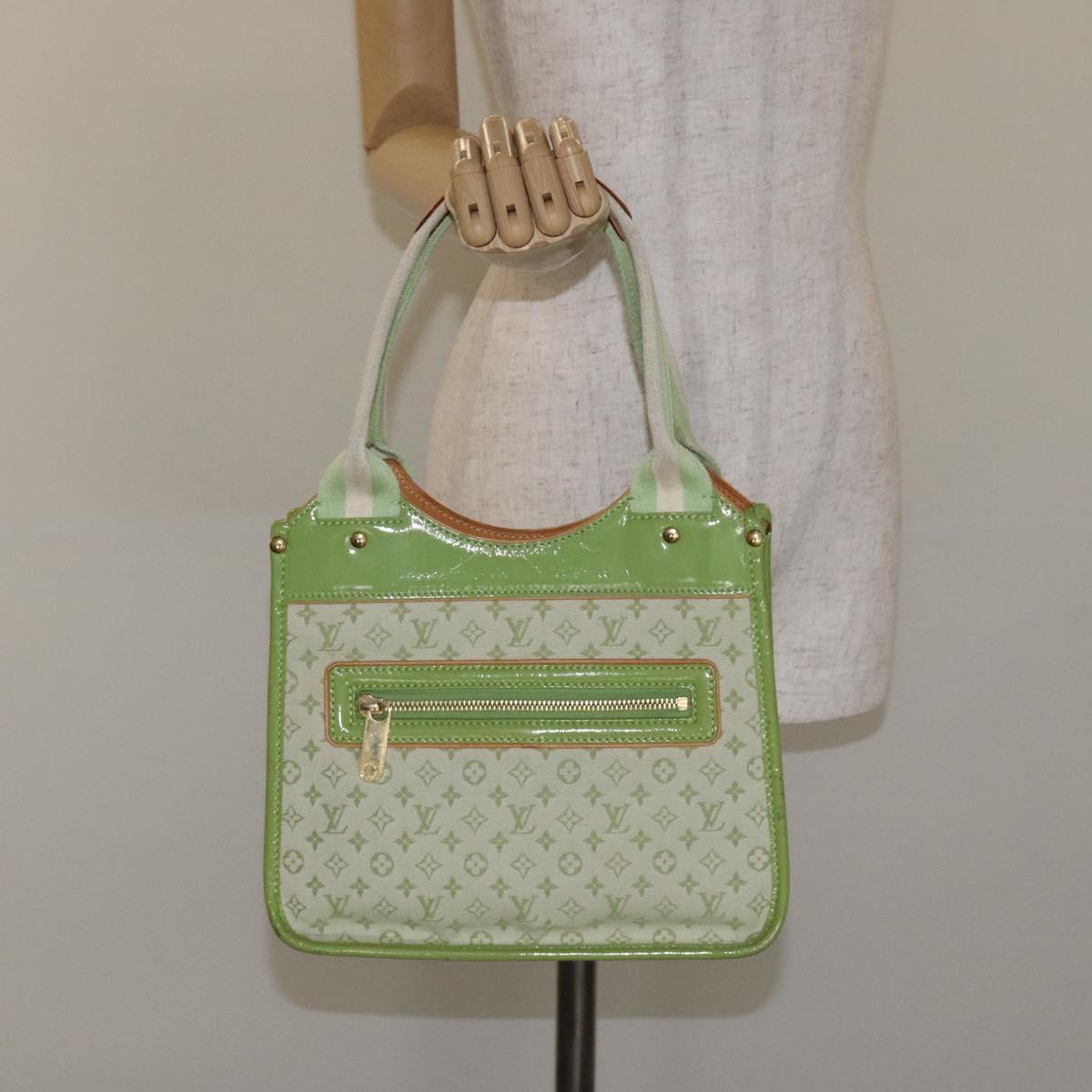 LOUIS VUITTON Monogram Mini Sac Catline Bag Almond Green M92931 LV Auth 130478V