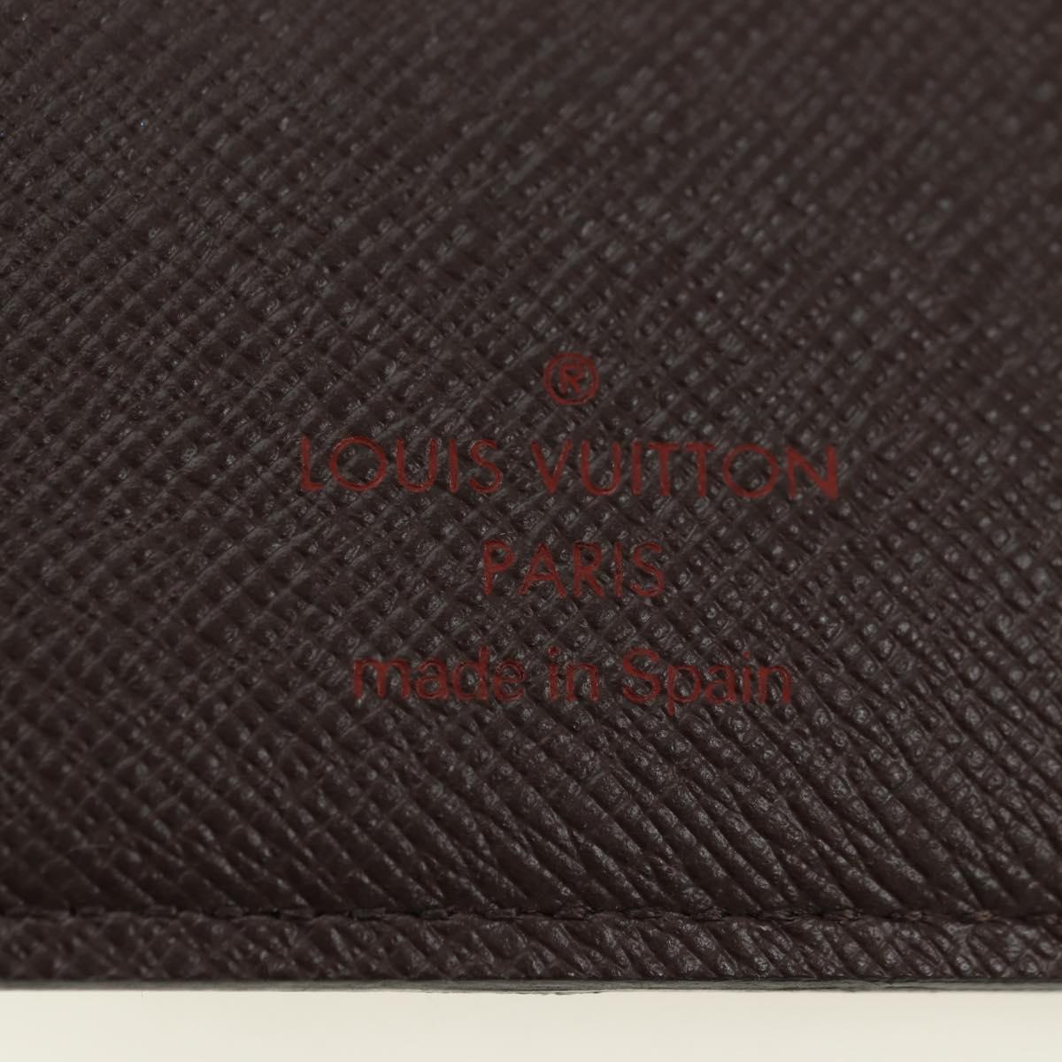 LOUIS VUITTON Damier Ebene Portefeuille Marco Bifold Wallet N61675 Auth 130510