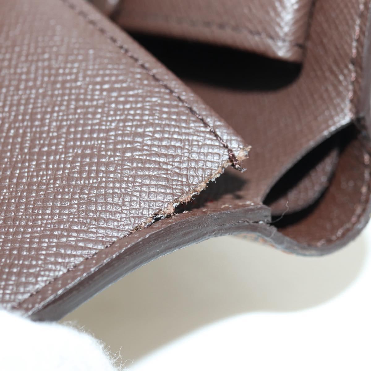LOUIS VUITTON Damier Ebene Portefeuille Marco Bifold Wallet N61675 Auth 130510