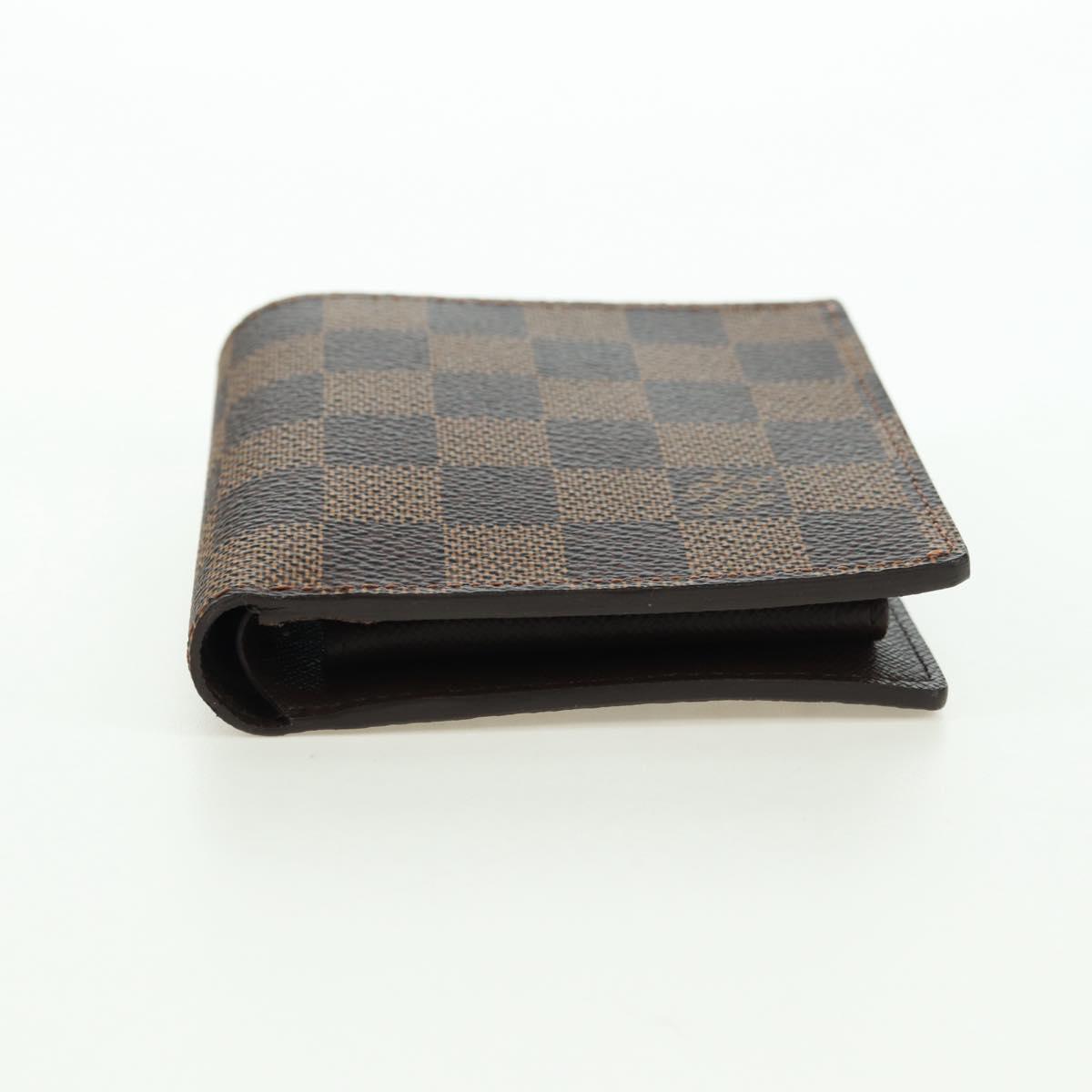 LOUIS VUITTON Damier Ebene Portefeuille Marco Bifold Wallet N61675 Auth 130510