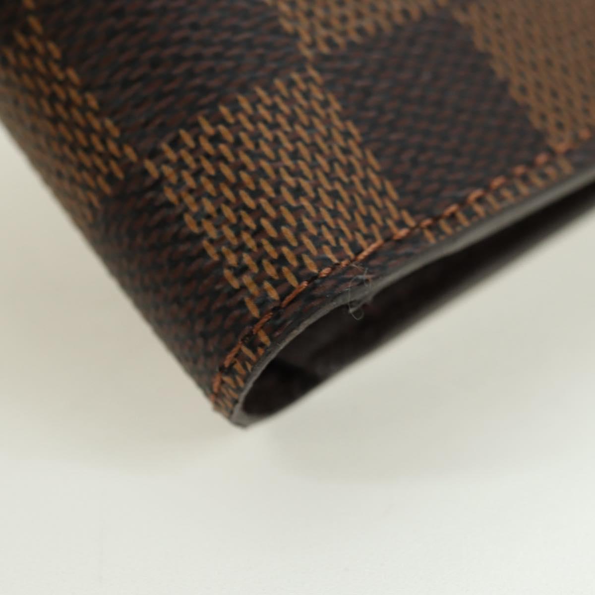 LOUIS VUITTON Damier Ebene Portefeuille Marco Bifold Wallet N61675 Auth 130510