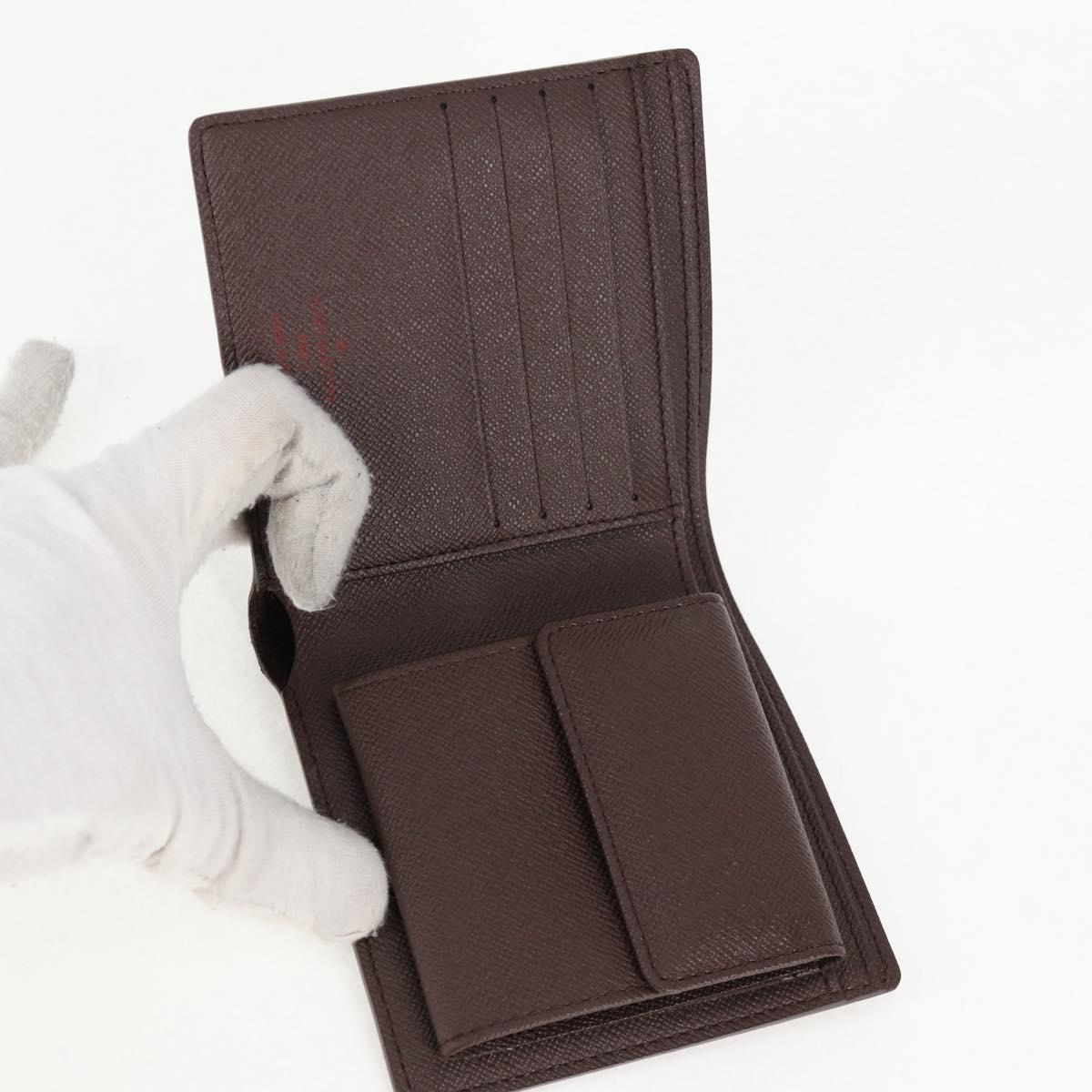 LOUIS VUITTON Damier Ebene Portefeuille Marco Bifold Wallet N61675 Auth 130510V