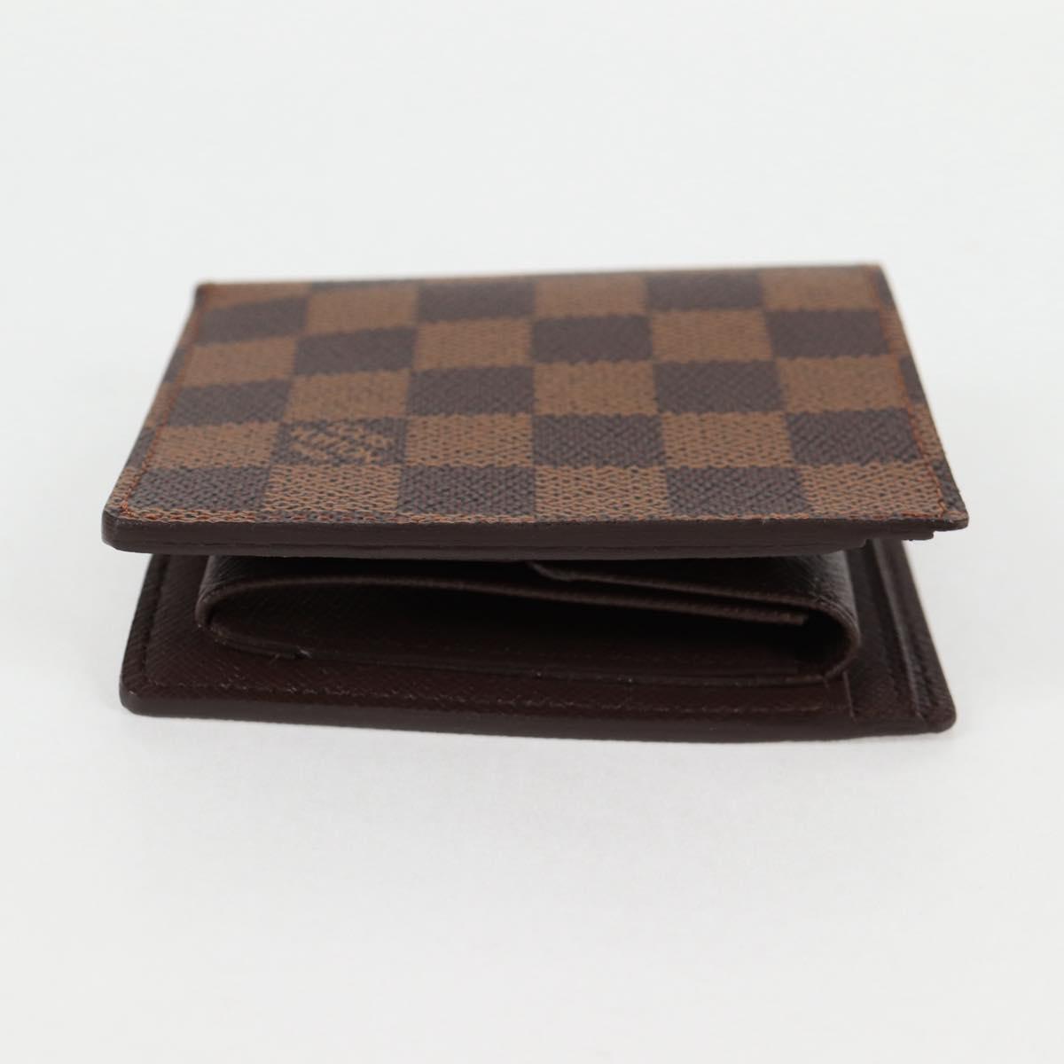 LOUIS VUITTON Damier Ebene Portefeuille Marco Bifold Wallet N61675 Auth 130510V