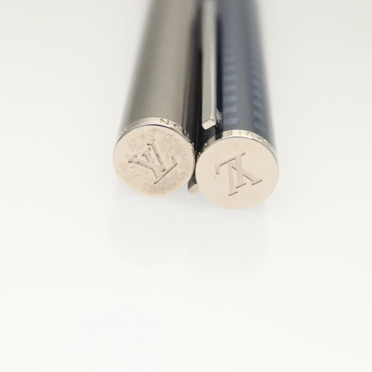 LOUIS VUITTON Jetligne Pen metal Blue LV Auth 130528
