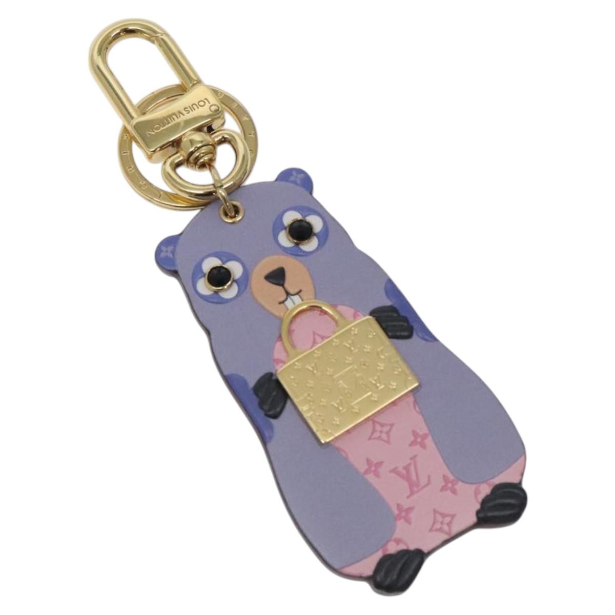 LOUIS VUITTON Monogram LV Marmot Charm Purple M01350 LV Auth 130532M