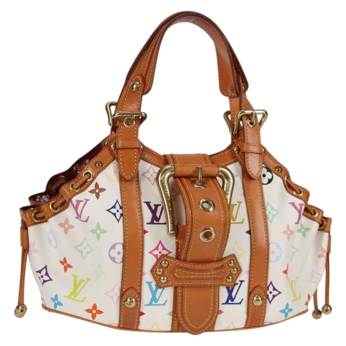 LOUIS VUITTON Monogram Multicolor Teda PM Hand Bag White M92348 LV Auth 130581V