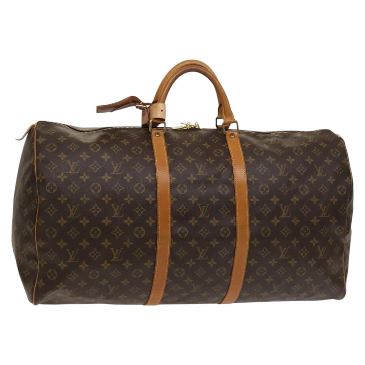 LOUIS VUITTON Monogram Keepall 60 Boston Bag M41422 LV Auth 130629