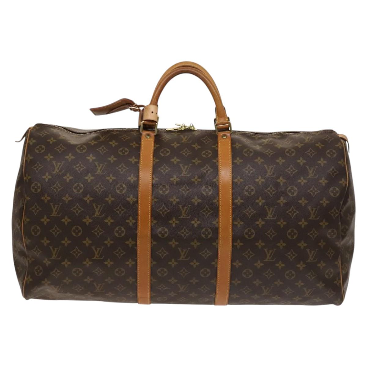 LOUIS VUITTON Monogram Keepall 60 Boston Bag M41422 LV Auth 130629