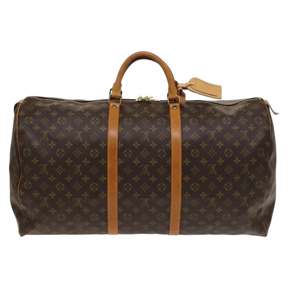 LOUIS VUITTON Monogram Keepall 60 Boston Bag M41422 LV Auth 130629