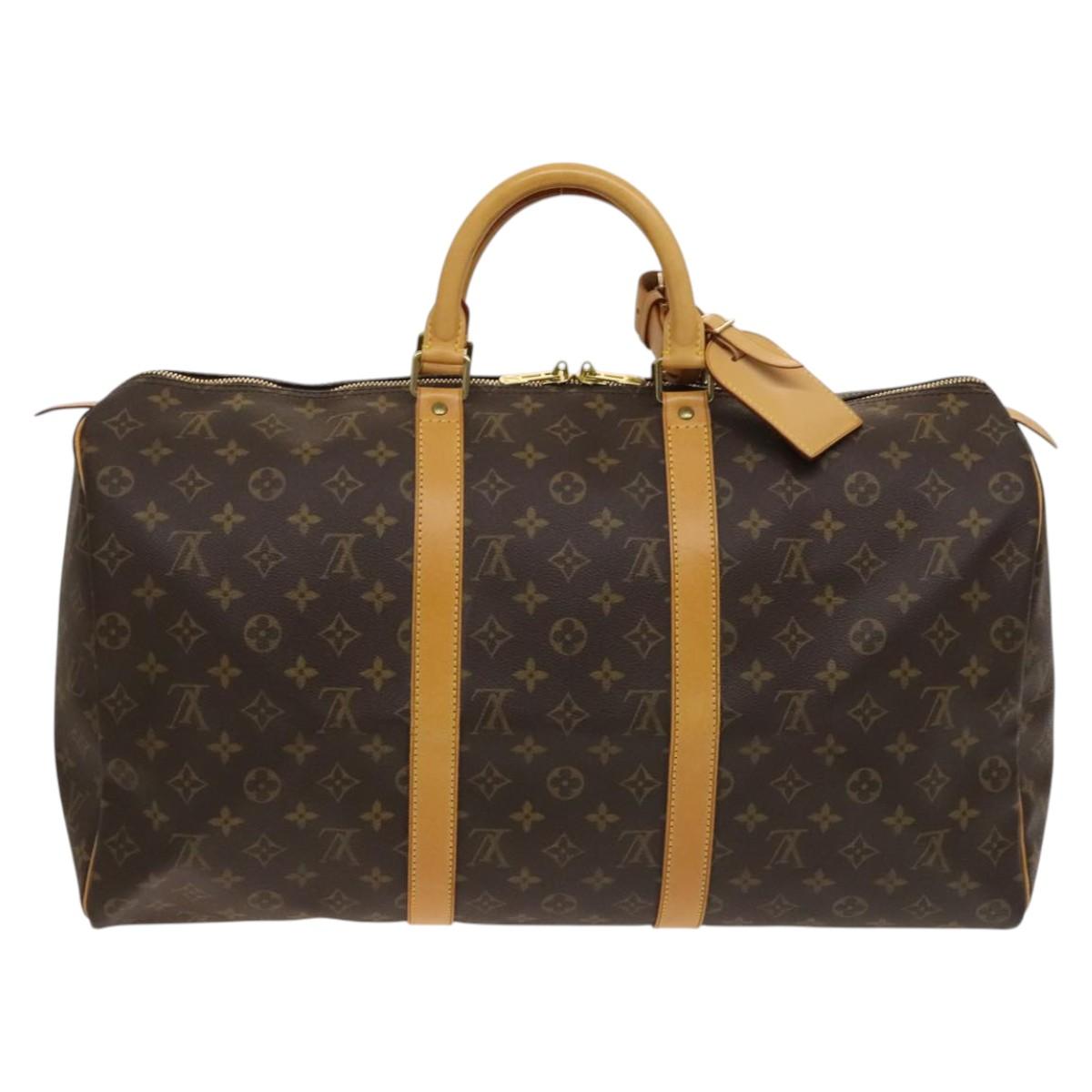 LOUIS VUITTON Monogram Keepall 50 Boston Bag M41426 LV Auth 130634