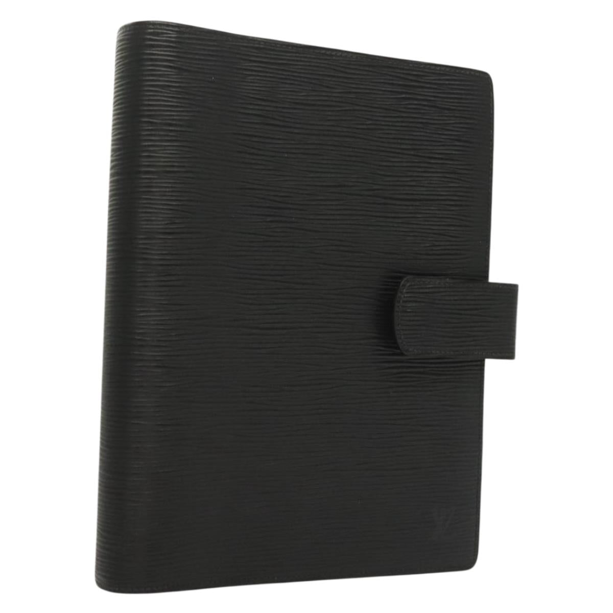 LOUIS VUITTON Epi Agenda GM Day Planner Cover Black R20212 LV Auth 130661