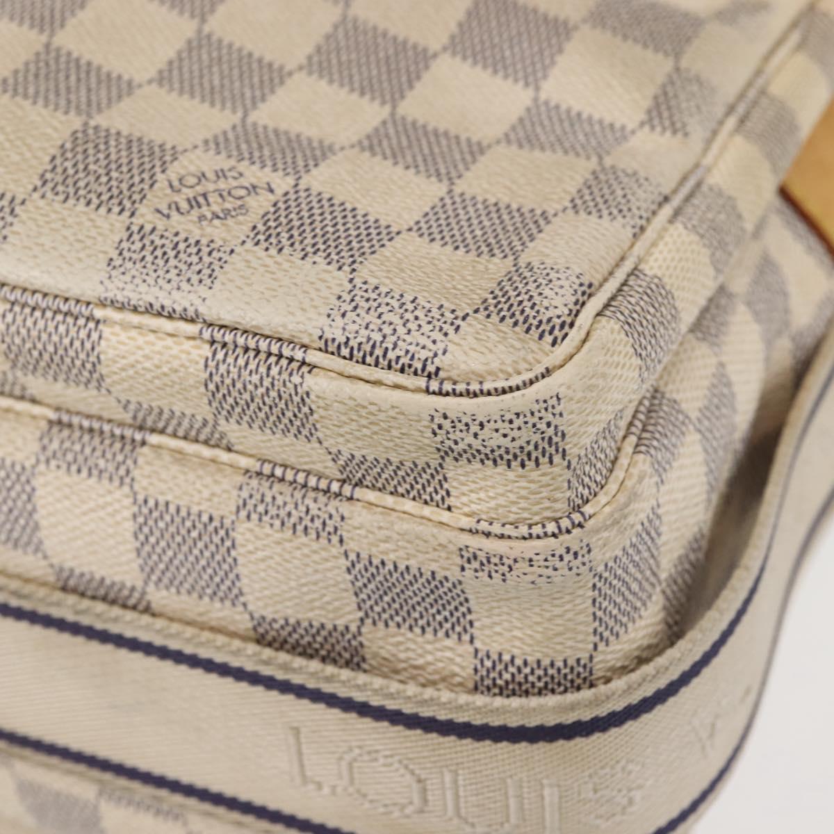 LOUIS VUITTON Damier Azur Naviglio Shoulder Bag N51189 LV Auth 130676