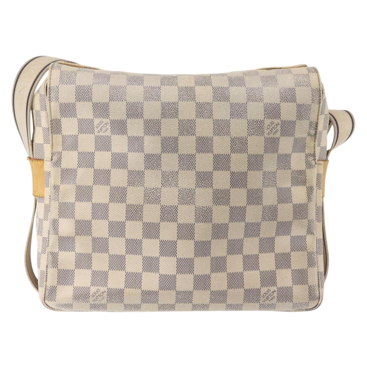 LOUIS VUITTON Damier Azur Naviglio Shoulder Bag N51189 LV Auth 130676