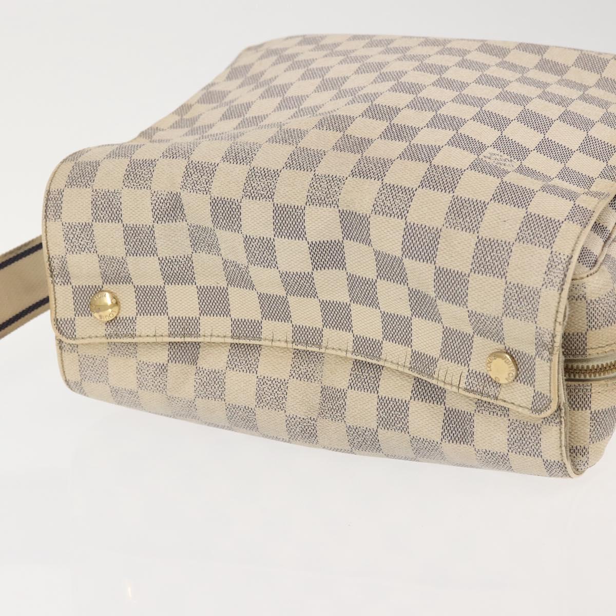 LOUIS VUITTON Damier Azur Naviglio Shoulder Bag N51189 LV Auth 130676