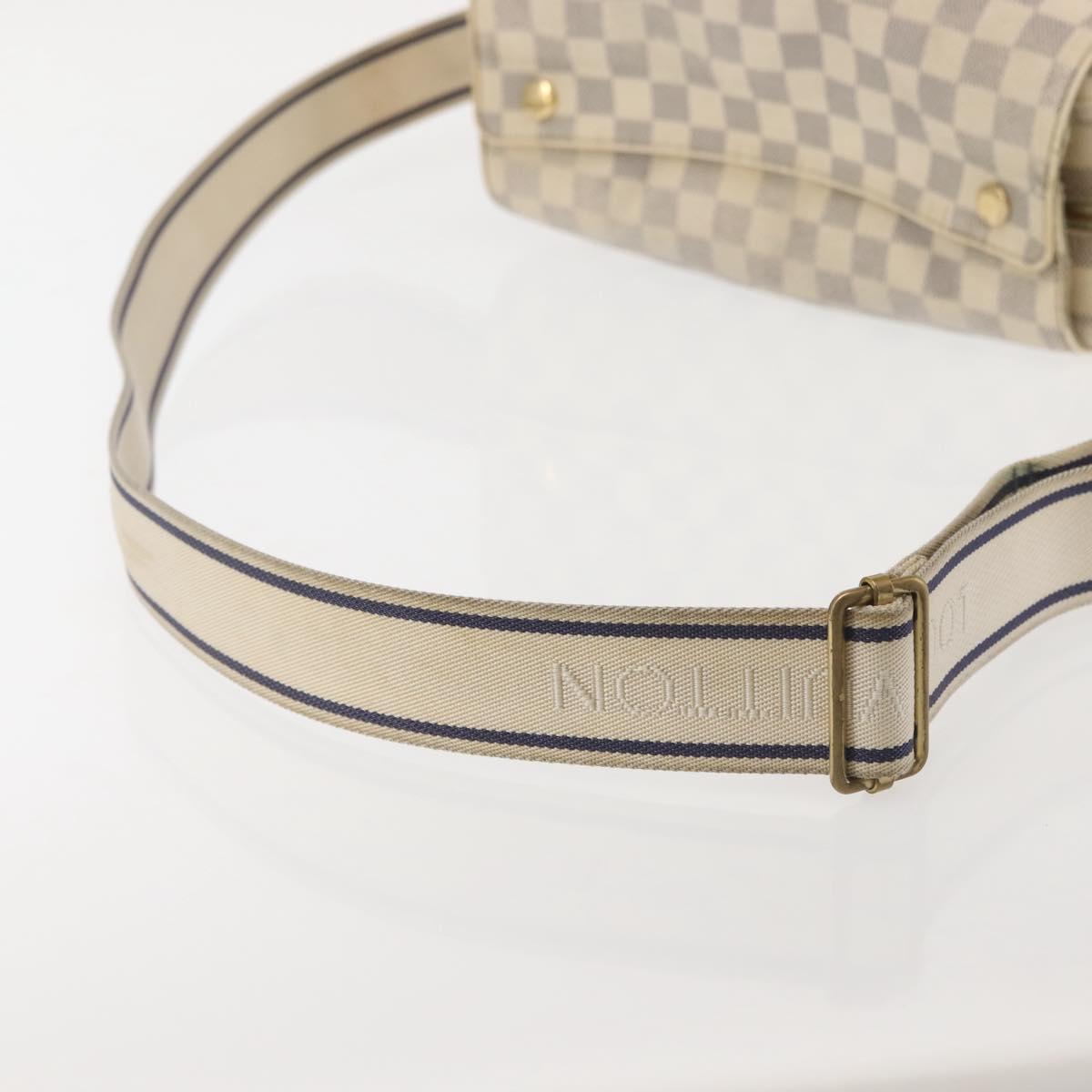 LOUIS VUITTON Damier Azur Naviglio Shoulder Bag N51189 LV Auth 130676