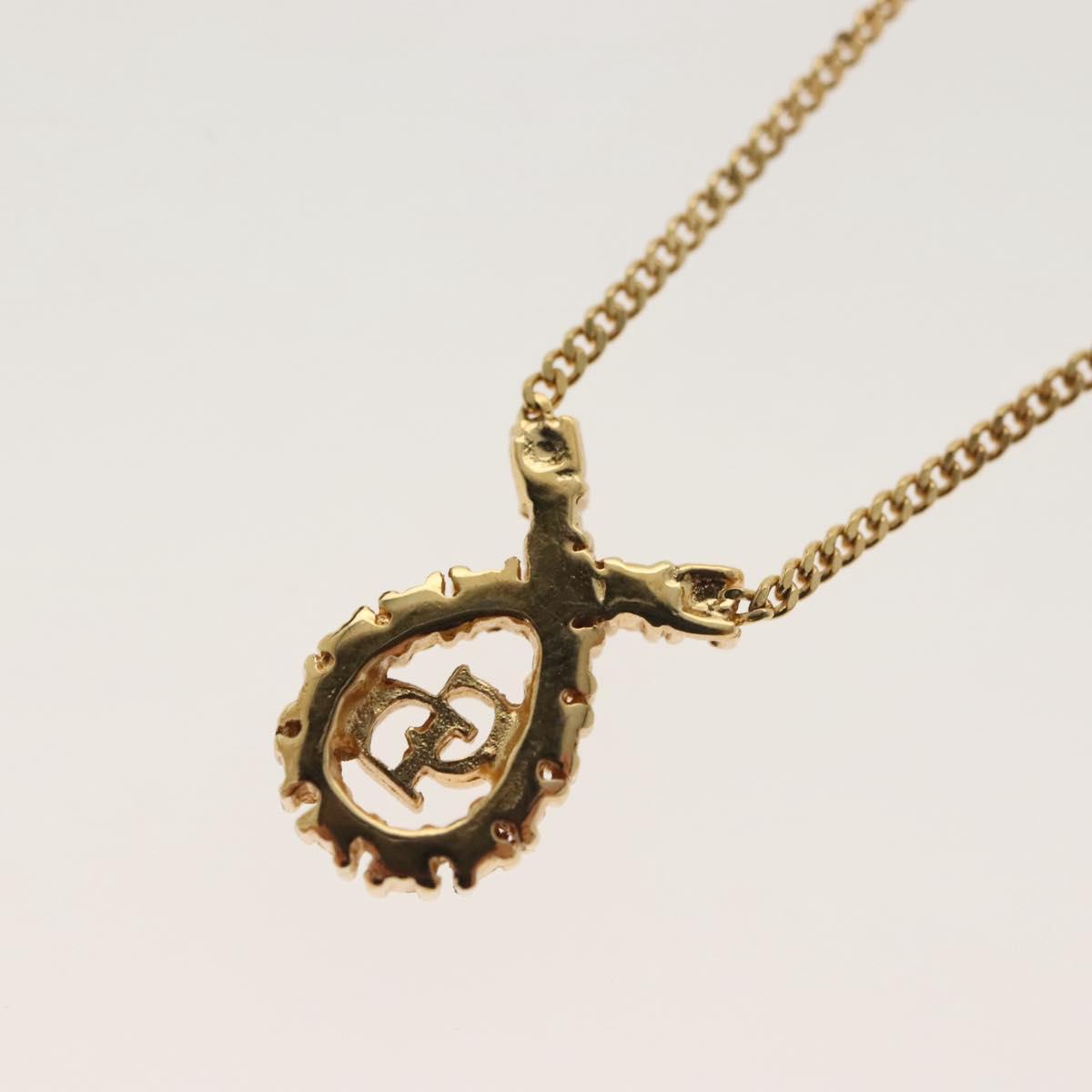 Christian Dior Necklace metal Gold Tone Auth 130688