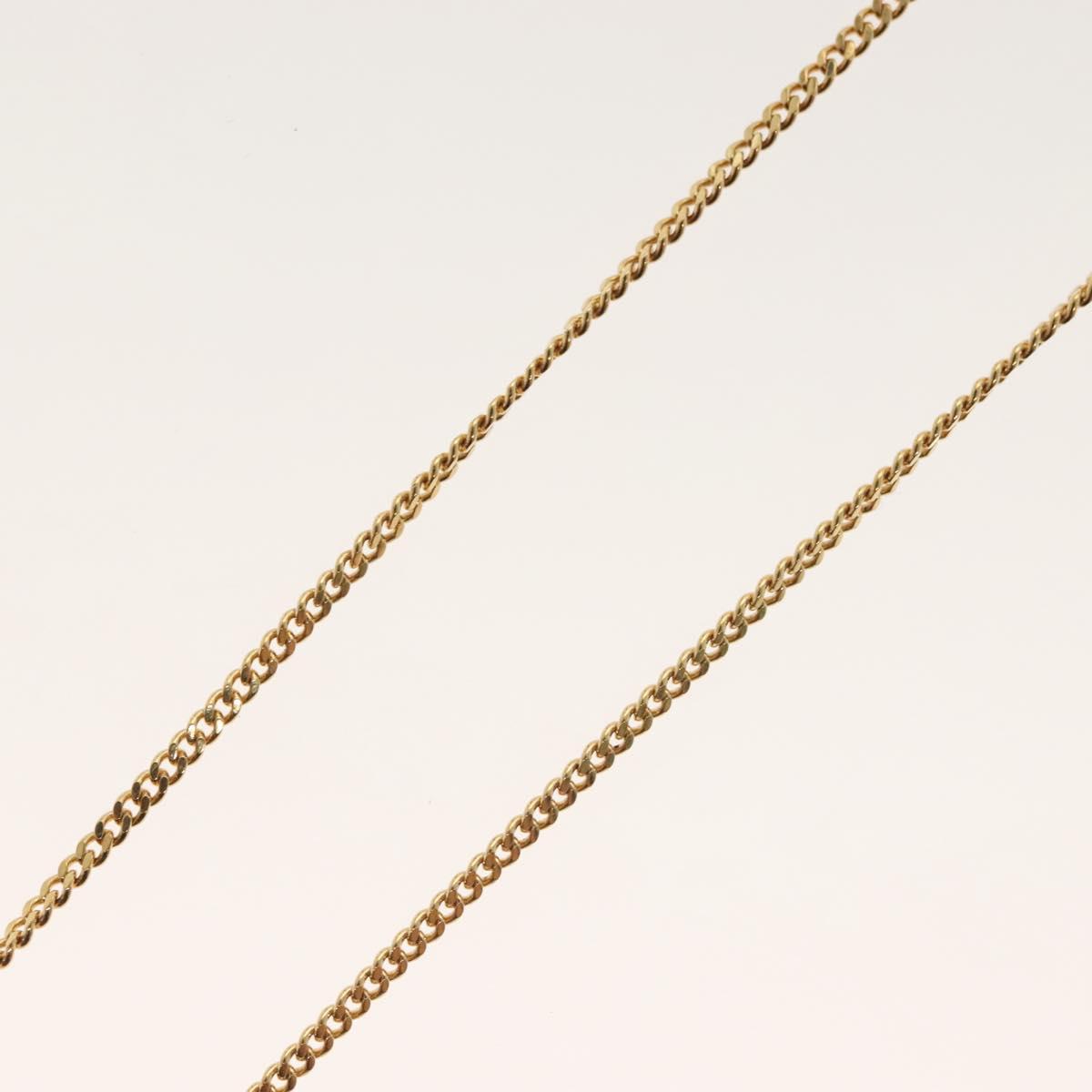 Christian Dior Necklace metal Gold Tone Auth 130688
