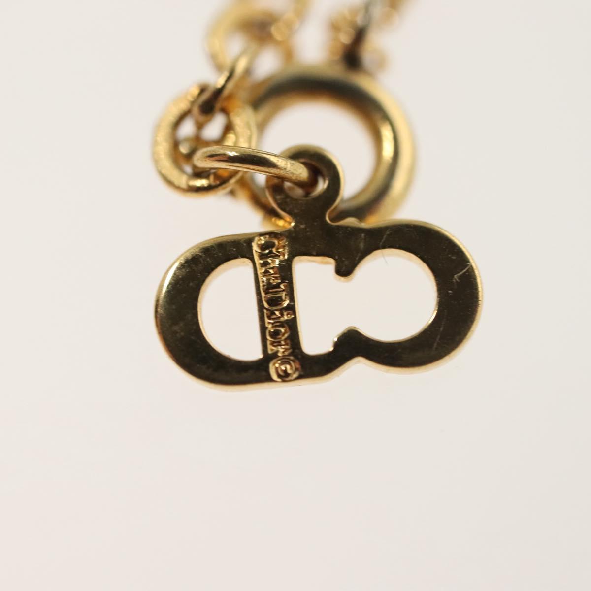 Christian Dior Necklace metal Gold Tone Auth 130688