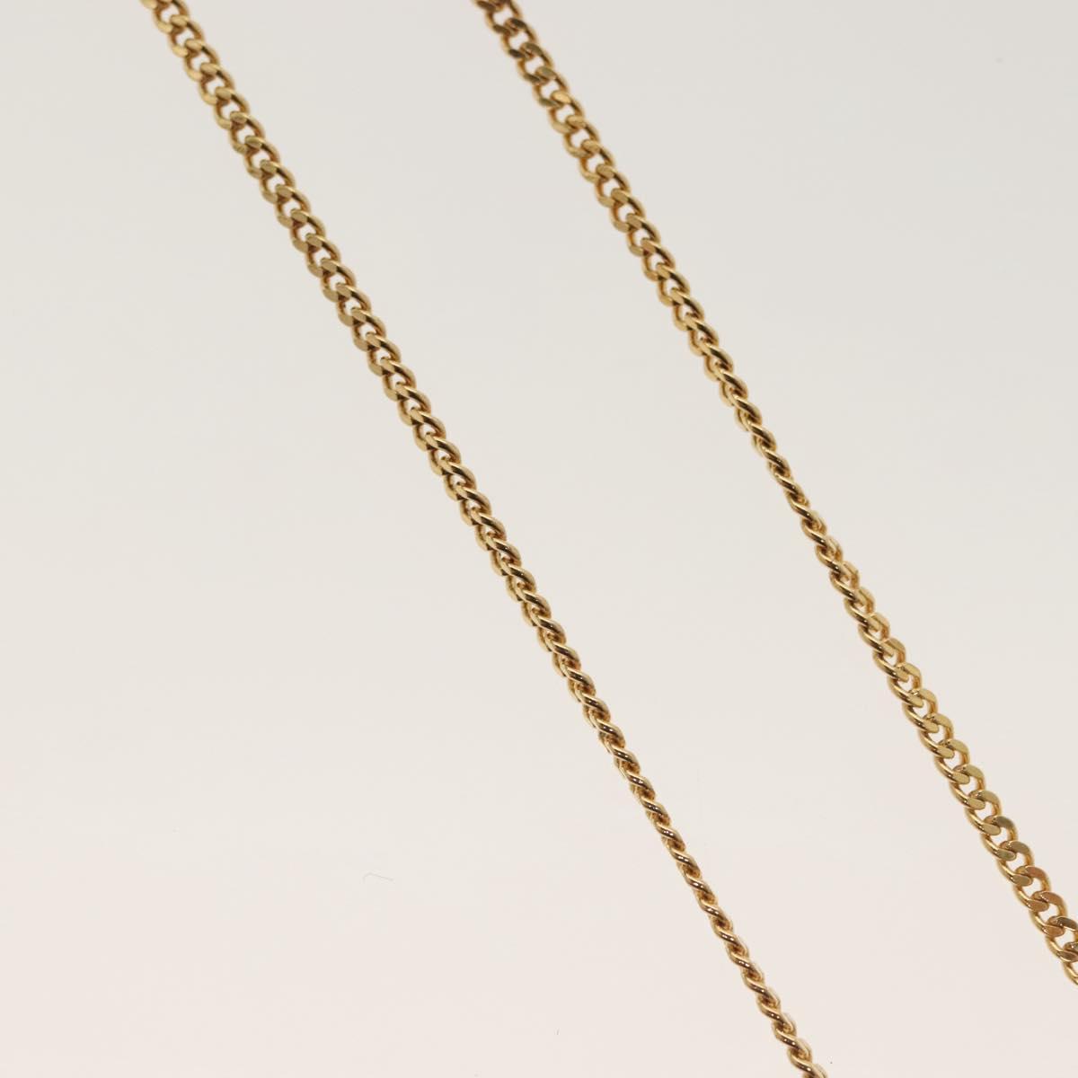 Christian Dior Necklace metal Gold Tone Auth 130688