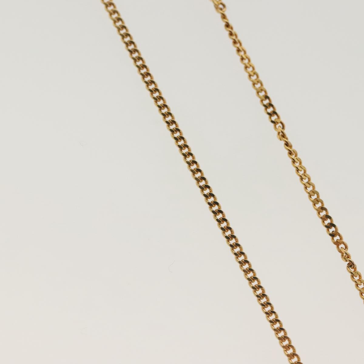 Christian Dior Necklace metal Gold Tone Auth 130688