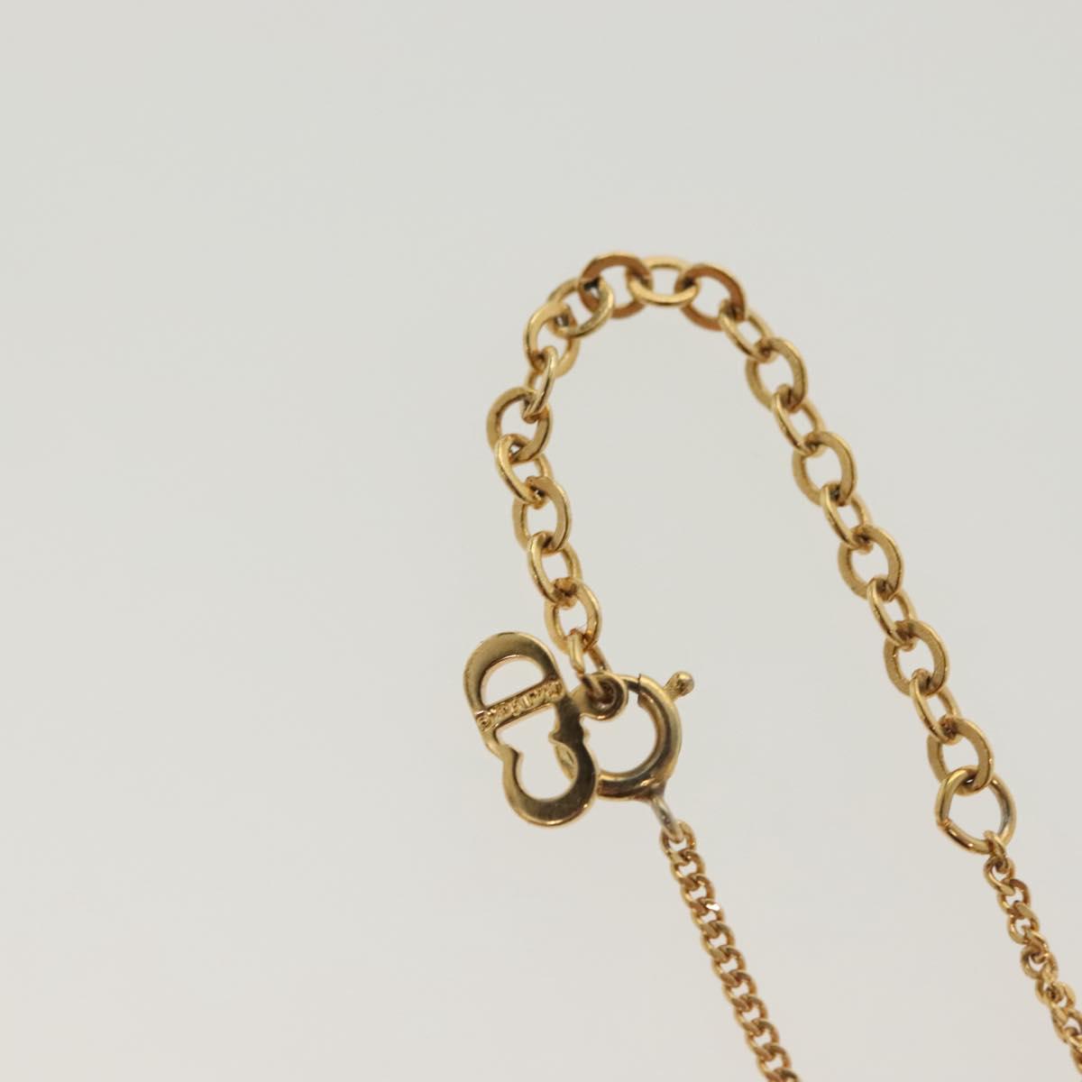 Christian Dior Necklace metal Gold Tone Auth 130688