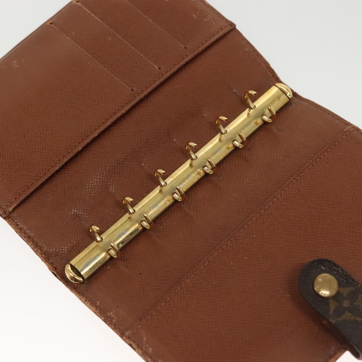 LOUIS VUITTON Monogram Agenda PM Day Planner Cover R20005 LV Auth 130703