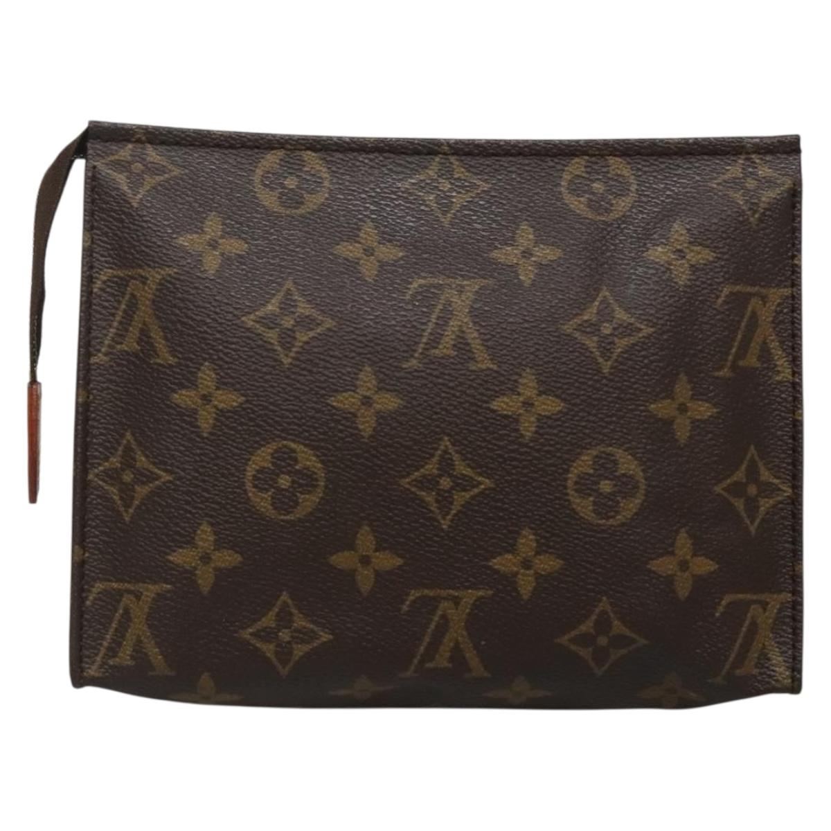 LOUIS VUITTON Monogram Poche Toilette 19 Pouch M47544 LV Auth 130708